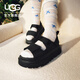 UGG夏季女士厚底露趾炫金魔術貼休閑涼鞋1152685BLK|黑色 38