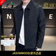 JASONWOOD官方高端品牌夾克男春秋外套男士2025新款休閑百搭翻領(lǐng)男裝秋裝 高檔黑色春秋款【現貨速發(fā)】 2XL 建議【145斤到160斤】