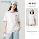 真維斯（JEANSWEST）短袖T恤女2025春季新款女士百搭休閑復古潮流風(fēng)純棉撞色T恤女