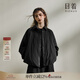 日著原創(chuàng)設(shè)計(jì)新雪麗棉服2024冬季新款時(shí)尚菱格襯衫式拼接短外套女 靜影黑 S