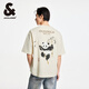 杰克·瓊斯（JACK&JONES） 百搭潮流胸前肌理感膠印背后熊貓圖案T恤短袖上衣男裝225201093