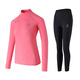 馬孔多（macondo）秋冬男女跑步保暖加絨內衣套裝貼身層戶(hù)外排汗快干運動(dòng)打底訓練服 花丹粉-女子 M