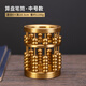 京力（JINGLI）純銅擺件工藝品高檔大件銅算盤筆筒家用客廳桌面擺件工藝品藝術(shù)品 [算盤筆筒中號]純銅筆筒