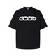 GOODBRAND朱志鑫同款鏤空彩鉆印花短袖T恤Hip hop good blood 黑色 XL