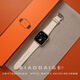 表帶哥適用iwatchs10蘋(píng)果ultra2手表applewatchs9表帶高定款s8真手表帶皮s7/6/5/se男款49MM奶油白送男友