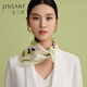 金三塔真絲絲巾禮盒包裝100%桑蠶絲小方巾送女士2025新款七夕情人節(jié)禮物
