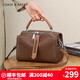 COASX & KAEADCK輕奢頭層牛皮包包女包斜挎包單肩包品牌生日禮物送女友老婆 【巧克力色】百搭小眾高級感實用 通勤腋下包大容量洋氣高端手機包