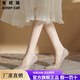 愛妮貓8610 高跟鞋女細跟新款新娘鞋水晶婚鞋尖頭伴娘鞋性感淺口單鞋女 香檳色【8cm】 36