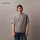 Calvin KleinJeans夏季男女情侶中性通勤ck純棉落肩袖寬松圓領(lǐng)短袖T恤40HM229 P7E-椰青灰 M （推薦135-150斤）