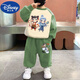迪士尼（DISNEY）哪吒童裝衛(wèi)衣套裝2025春秋新款兒童衣服中小童2歲男女寶3秋裝潮4 A009哪吒背靠背綠衛(wèi)衣（單件衣服） 130 【身高120-130CM】