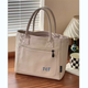 睿昂原創(chuàng  )設計日系文藝通勤帆布托特包女時(shí)尚百搭簡(jiǎn)約學(xué)生手提帆布包 米灰色