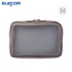 宜麗客（ELECOM）日本化妝包痛包手拿包可視便攜保護(hù)包透明袋數(shù)碼收納包配件收納包 M碼 米色