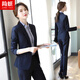 簡蜓西裝套裝女春秋季新款女士職業(yè)正裝氣質(zhì)西服外套面試大學(xué)生工作服 A款-單件深藍(lán)西裝 L 【修身版，建議99斤-108斤】