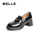 百麗（Belle）休閑舒適通勤樂(lè )福鞋女25春新商場(chǎng)款學(xué)院風(fēng)鞋3A6B5AA5 黑色 38 (240mm)