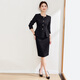 芭妃婭高級感御姐西裝套裝裙兩件套氣質(zhì)韓版美容師工作服女職業(yè)氣質(zhì)西服 黑色上衣+半裙 M