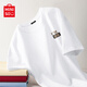 名創(chuàng)優(yōu)品（MINISO）短袖t恤男夏季潮牌半袖2025新款男士正肩純棉休閑上衣 白 L