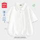 名創(chuàng)優(yōu)品（MINISO）休閑短袖t恤女2025年新款時尚今年流行的polo衫夏季薄款抗菌上衣 白色(純色) M 160(不褪色不變形)