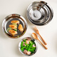onlycook316不銹鋼盤子 食品級餐碟子 家用備菜盤 圓盤餐盤餐具 18cm