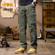 吉普（JEEP）高端純棉工裝褲男2025秋季新款寬松直筒休閑褲男復古潮牌長褲子男