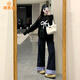派吉鯊黑色慵懶風毛衣女秋冬季2025新款加厚針織衫上衣感穿搭小個子 【黑色】【毛衣女秋冬/毛衣女款2 S 40/45kg