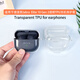 音呢哪適用于捷波朗Jabra Elite10 Gen 2藍(lán)牙耳機(jī)保護(hù)套保護(hù)殼硅膠軟套E10 2代 TPU透明耳機(jī)套防摔收納包 透明TPU分體保護(hù)套（送掛鉤）