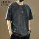 JEEP SPIRIT 吉普短袖T恤男夏季男士冰絲涼感男裝上衣服運動速干寬松半袖