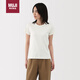 無印良品（MUJI）涼感 防汗?jié)n 圓領(lǐng)短袖T恤 白色 M 