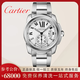 【二手99新】卡地亞（Cartier）男表卡歷博系列 自動(dòng)機械間金后鑲鉆日期顯示二手奢侈品腕表手表鐘 表徑42mm鋼帶白盤(pán)W7100015