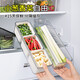 sungsa日本小蔥香菜保鮮盒分裝食品級冰箱整理盒大蔥姜蒜香料面條收納盒 【升級分格款】 1件套 1500ml