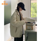 派吉鯊冬天外套女新款2025超好看棉服菱格棉衣短款輕薄棉襖學(xué)生 米白色 S 【105斤以下】