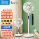 美的（Midea）電風(fēng)扇落地扇家用大風(fēng)力輕音臺立兩用循環(huán)扇智能遙控定時(shí)節能扇一級能效幸運草系列【國家補貼】 12寸白色【變頻生態(tài)風(fēng) 隨香設計】SDH30RX