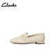 Clarks其樂Ubree15 Charm輕舞系列女鞋新款優(yōu)雅羊皮樂福鞋通勤方頭單鞋 白色 261825954 38