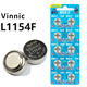 松然Vinnic L1154F姬存希電動眼霜電池 LR44 A76 AG13 SR44 357A卡尺兒童手辦玩具紐扣電子電池 【L1154F】1卡（10粒）