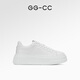 GG-CC【椰椰奶霜】春季新款時(shí)尚厚底小白鞋女真皮板鞋運動(dòng)鞋G25U2092 白色 37