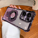 波沃姆 閃粉帶支架適用opporeno13新款手機(jī)殼opporeno14鏡頭全包reno11pro防摔氣囊reno910高級(jí)678硅膠殼 【暗夜紫+閃粉卡】金屬磁吸支架*超強(qiáng)氣囊防摔 OPPO Ren
