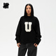 UNDEFEATED五條杠官方秋季新品潮流經(jīng)典ICON圓領(lǐng)套頭毛衣 黑色 L