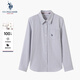 U.S. POLO ASSN.長(cháng)袖襯衫女春秋商務(wù)休閑白色襯衣純棉抗皺免燙女裝外套上衣