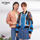 深呼吸DEEP BREATH女裝緞面火烈鳥(niǎo)貼標(biāo)棒球服夾克短外套女8400029 粉 M (3碼)