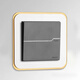 瀛樂(lè )開(kāi)關(guān)保護貼邊框開(kāi)關(guān)保護套開(kāi)關(guān)貼插座遮擋裝飾不傷墻高端亞克力 金配白86*86(邊框2厘米)加厚款
