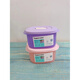 特百惠（Tupperware）微波飯盒800ml微波層疊小方盒2件套學(xué)生便當(dāng)盒便攜餐具冷藏 微波層疊方盒(粉+紫) 2件套