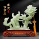 聚善緣富貴節(jié)節(jié)高竹子擺件招財(cái)客廳入戶玄關(guān)電視柜高檔裝飾品喬遷禮物 YX富貴節(jié)節(jié)高阿富汗玉色高約35cm