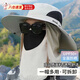 建功防曬帽男女遮陽(yáng)漁夫帽戶(hù)外防曬面罩釣魚(yú)帽可拆脫披肩護頸登山帽 【復古白-面罩披肩帽】可拆卸 均碼/一帽多形態(tài)/全方位防護面部