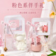 全品屋 教師節禮物伴手禮女伴娘結婚送閨蜜禮物創(chuàng  )意感生日婚禮情人節 粉色系【杯子+毛巾熊+勺子】