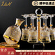 L&N輕奢描金水晶紅酒杯高顏值高腳杯套裝醒酒器酒具 【璀璨】紅酒杯+醒酒器+杯架 300ml 6只