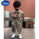 G.DUCKKIDS童裝男童春裝套裝2025新款寶寶衣服兒童衛衣兩件套小孩春秋季帥氣 咖色小熊EC套裝 9-12 cm 建議身高68-75厘米 80