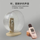 得酷（DEKU）倉鼠靜音跑輪24cm大號(hào)滾輪金絲熊專用跑步寵物用品轉(zhuǎn)輪玩具造景 24CM透明色跑輪 帶木頭支架【總高28cm】