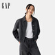 GAP女裝2025春季新款廓形大口袋牛仔服外套常規工裝風(fēng)夾克727225 水洗黑 M (165/84A)亞洲尺碼