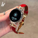【真皮】適用華為GT5手表表帶watch5高級GT4鑲鉆gt5pro女款GT3pro 【雙面真皮】紅色金扣 GT5/GT4【41/42mm表盤】接口18mm