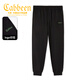 卡賓（CABBEEN）【休閑百搭】男裝熒光logo字母印花休閑褲男2025夏季長(cháng)褲 煤黑色01 L /175/50
