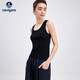 納維凱爾意大利小帆船女緊身打底簡(jiǎn)約U領(lǐng)彈力針織背心2324905502 黑 XL 